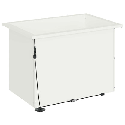 Garden Planter with LED White 40 x 60 x 40 cm Steel