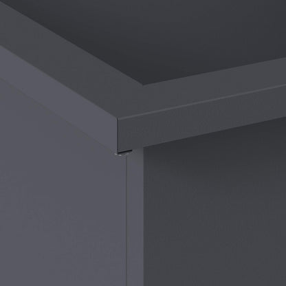 Garden Planter with LED Antracite 40 x 60 x 40 cm Steel