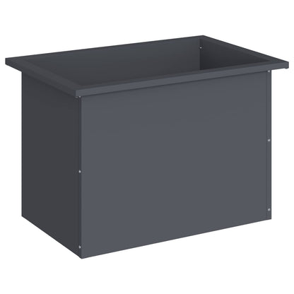 Garden Planter with LED Antracite 40 x 60 x 40 cm Steel