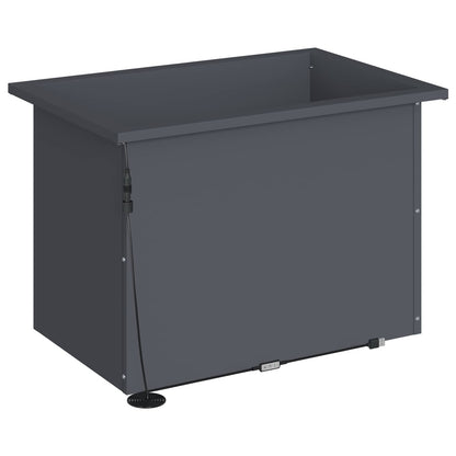 Garden Planter with LED Antracite 40 x 60 x 40 cm Steel
