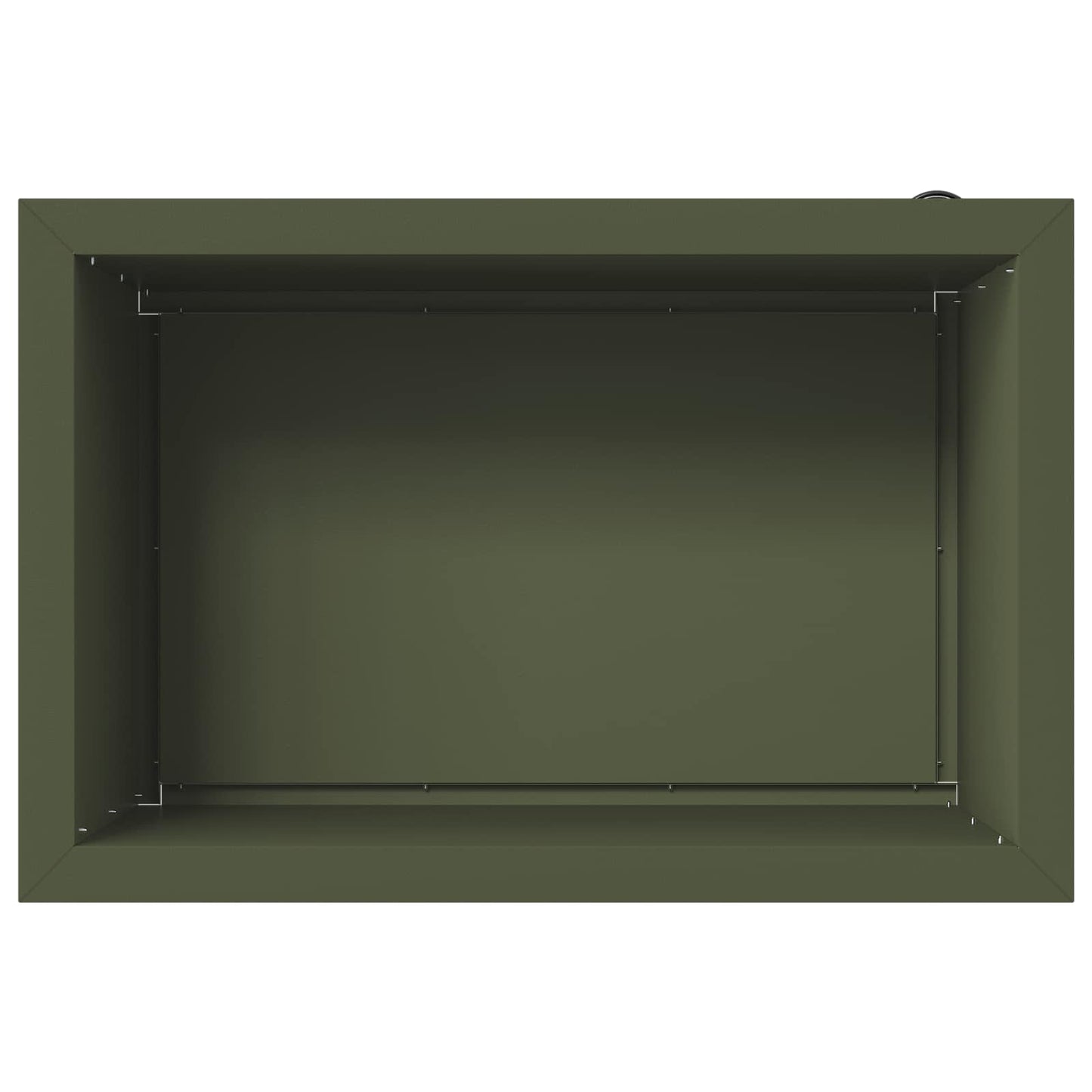 Garden Planter with LED Olive Green 40 x 60 x 40 cm Steel