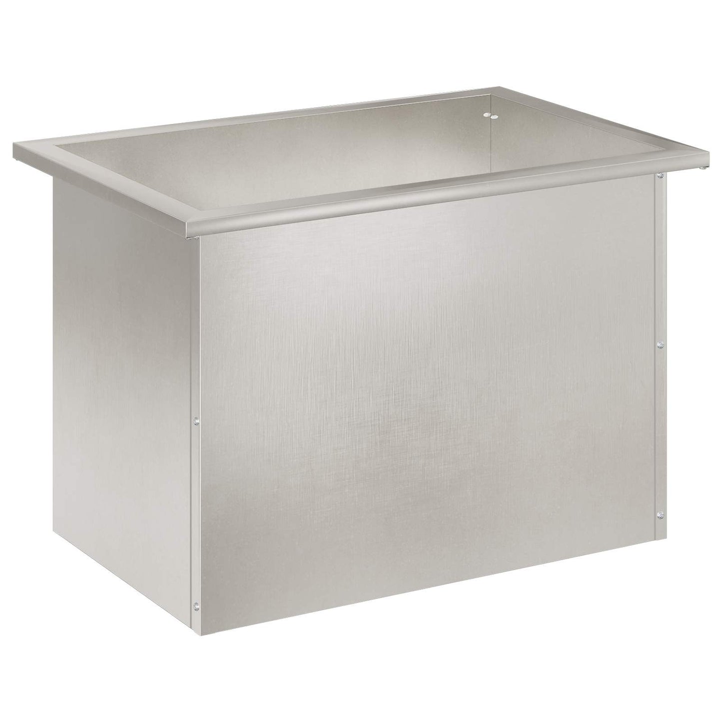 Garden Planter with LED Silver 40 x 60 x 40 cm Stainless Steel
