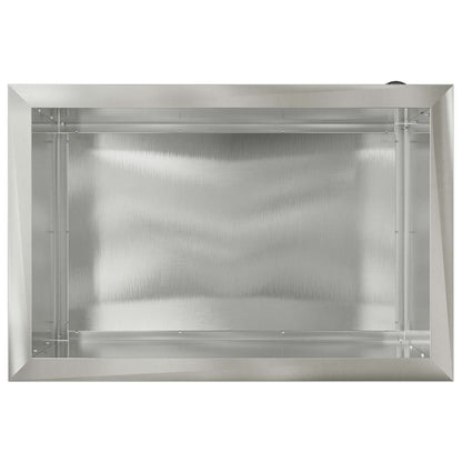 Garden Planter with LED 2 pcs Silver 40 x 60 x 40 cm
