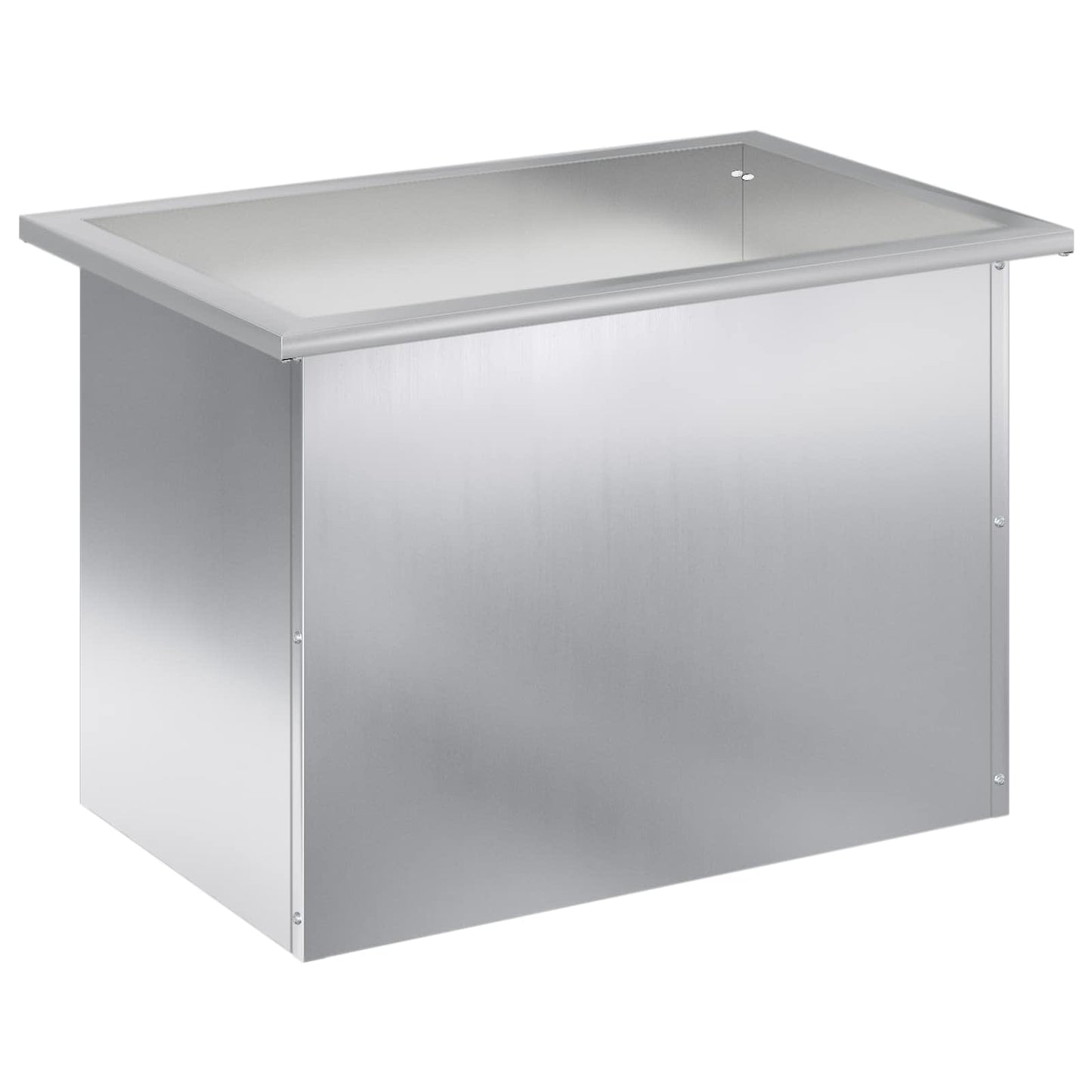 Garden Planter with LED Silver 40 x 60 x 40 cm Galvanised Steel