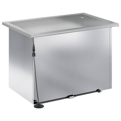 Garden Planter with LED Silver 40 x 60 x 40 cm Galvanised Steel