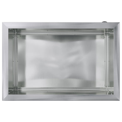 Garden Planter with LED Silver 40 x 60 x 40 cm Galvanised Steel