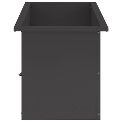 Garden Planter with LED 2 pcs Black 40 x 80 x 40 cm Steel