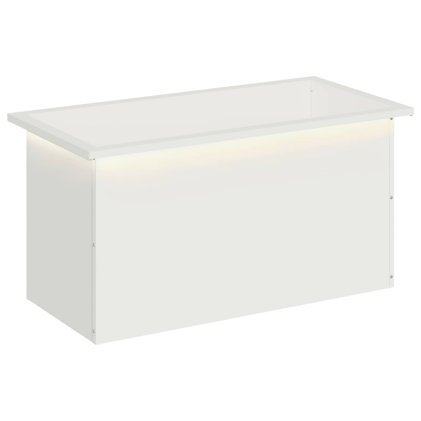 Garden Planter with LED White 40 x 80 x 40 cm Steel