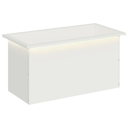 Garden Planter with LED White 40 x 80 x 40 cm Steel