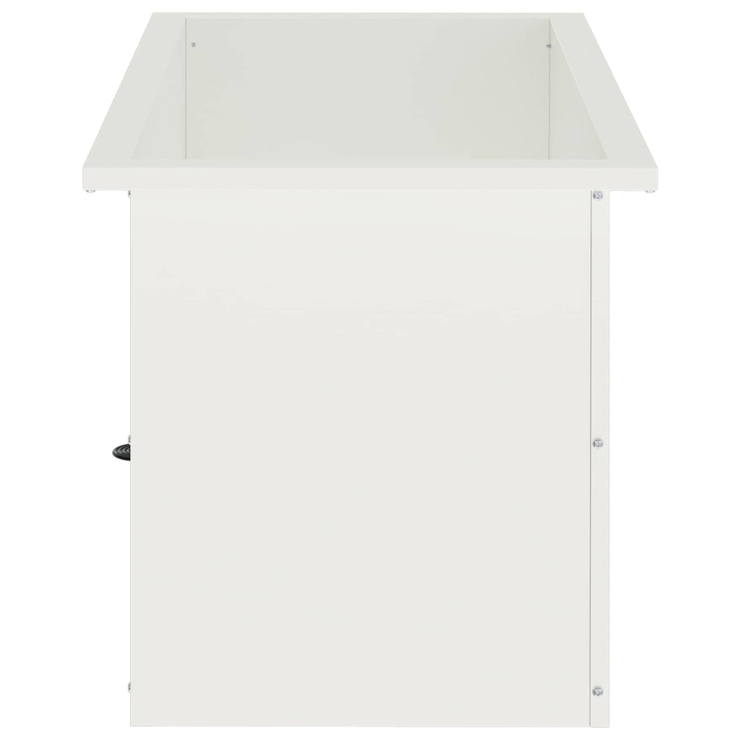 Garden Planter with LED White 40 x 80 x 40 cm Steel