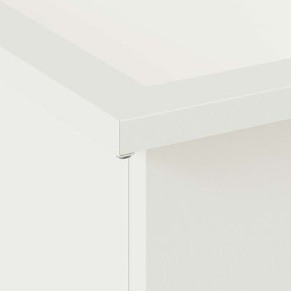 Garden Planter with LED 2 pcs White 40 x 80 x 40 cm Steel