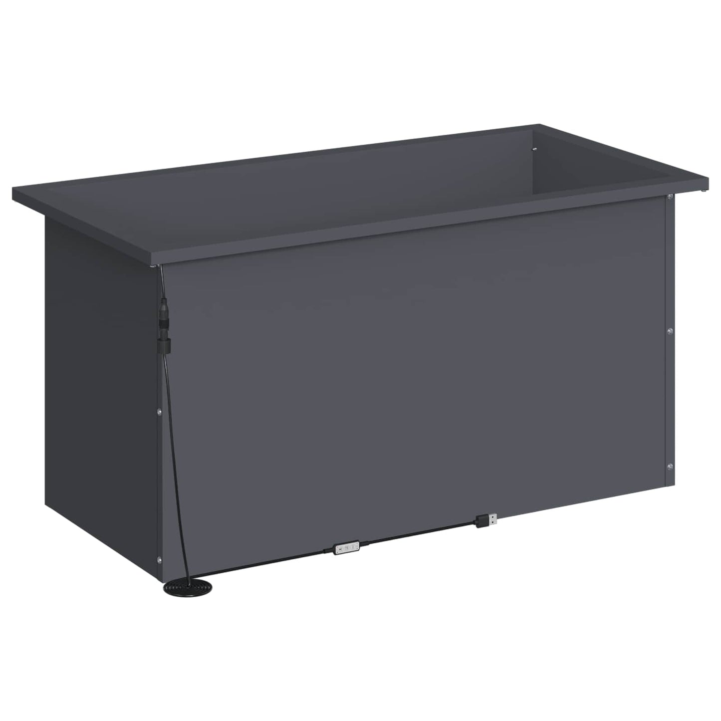 Garden Planter with LED Antracite 40 x 80 x 40 cm Steel