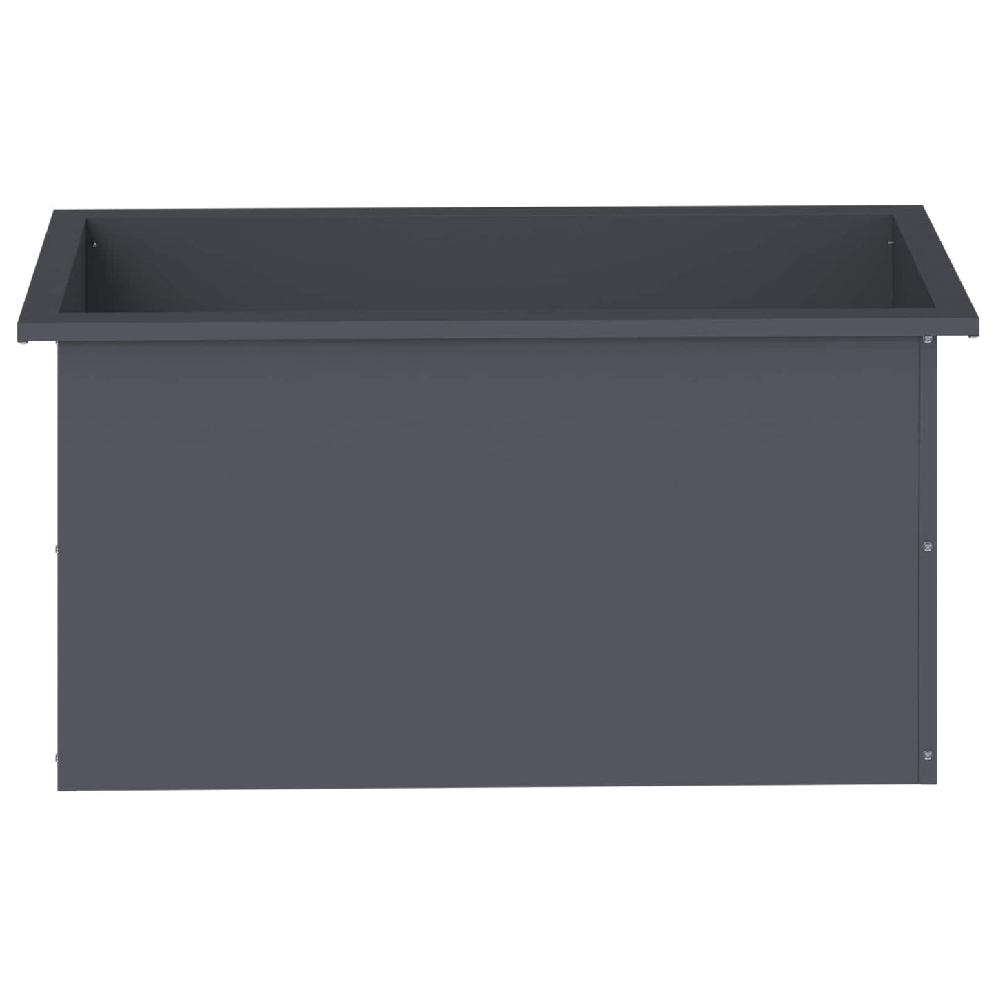 Garden Planter with LED Antracite 40 x 80 x 40 cm Steel