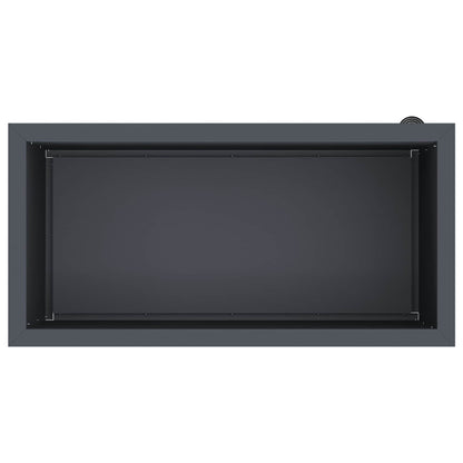 Garden Planter with LED Antracite 40 x 80 x 40 cm Steel