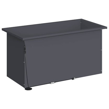 Garden Planter with LED 2 pcs Antracite 40 x 80 x 40 cm Steel
