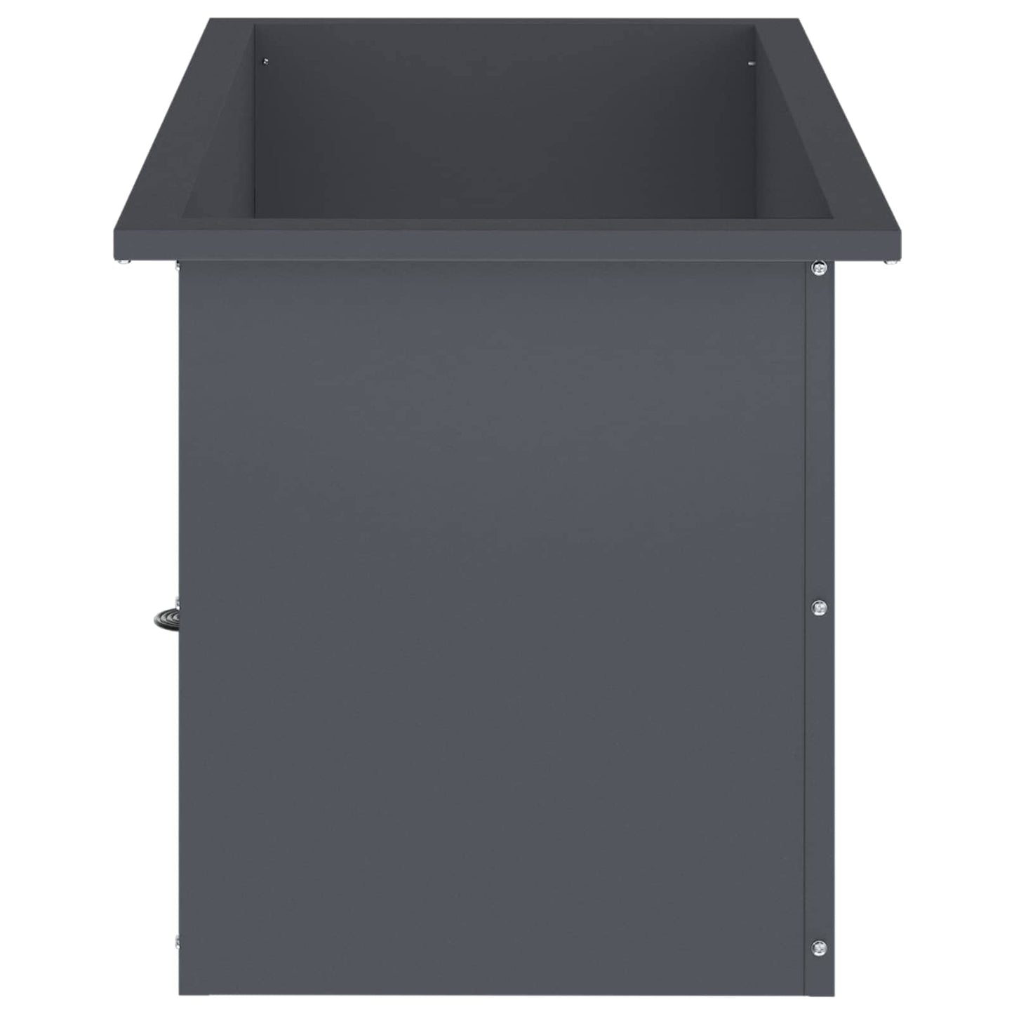 Garden Planter with LED 2 pcs Antracite 40 x 80 x 40 cm Steel