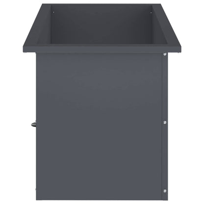 Garden Planter with LED 2 pcs Antracite 40 x 80 x 40 cm Steel