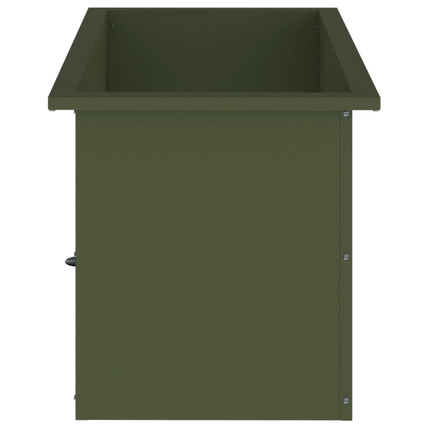 Garden Planter with LED Olive Green 40 x 80 x 40 cm Steel
