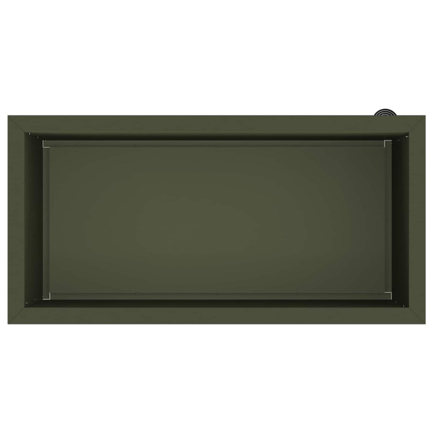 Garden Planter with LED Olive Green 40 x 80 x 40 cm Steel