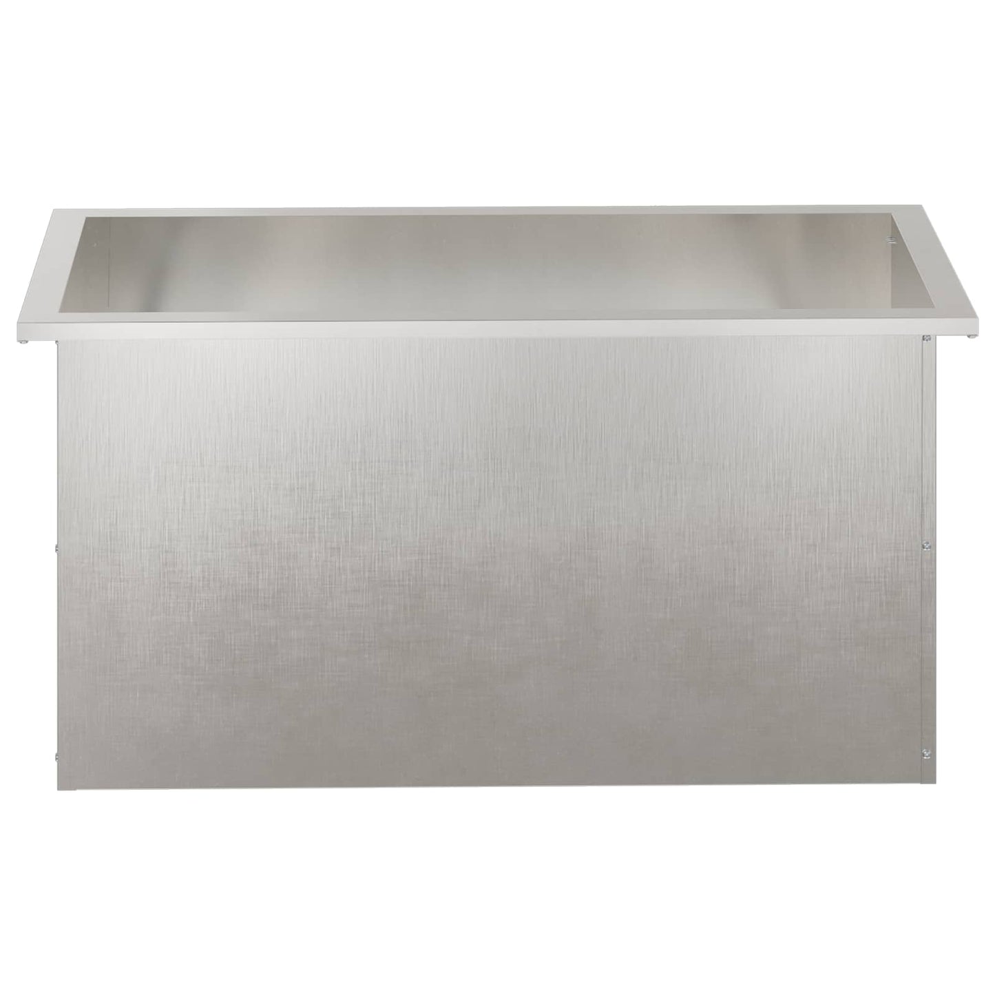 Garden Planter with LED 2 pcs Silver 40 x 80 x 40 cm