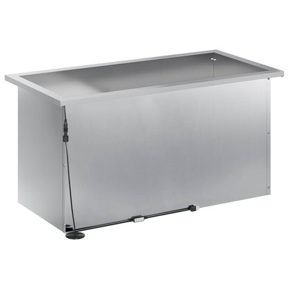 Garden Planter with LED Silver 40 x 80 x 40 cm Galvanised Steel
