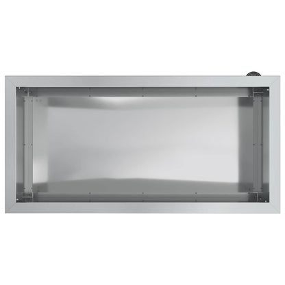 Garden Planter with LED Silver 40 x 80 x 40 cm Galvanised Steel