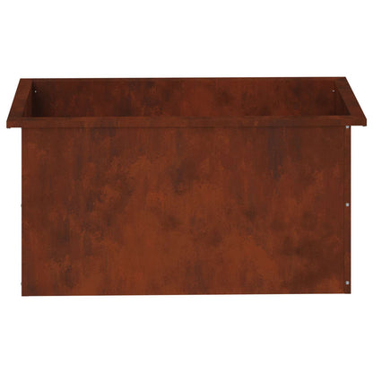 Garden Planter with LED Rusty 40 x 80 x 40 cm Weathering Steel
