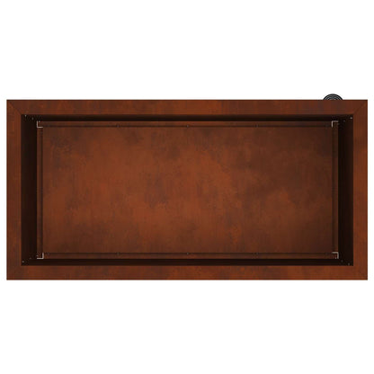 Garden Planter with LED 2 pcs Rusty 40 x 80 x 40 cm