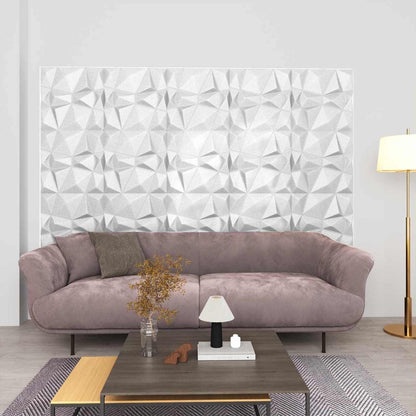 Wall Panels 24 pcs Diamond White 50 x 50 cm XPS Foam