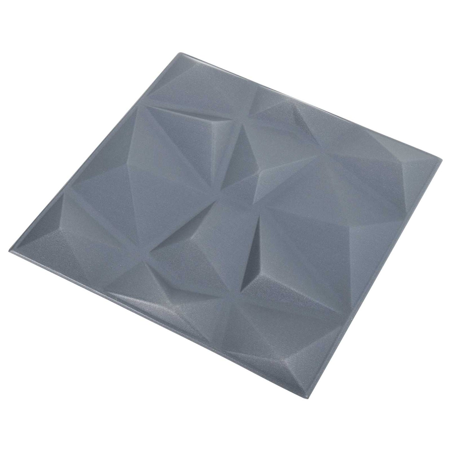 Wall Panels 24 pcs Diamond Grey 50 x 50 cm XPS Foam
