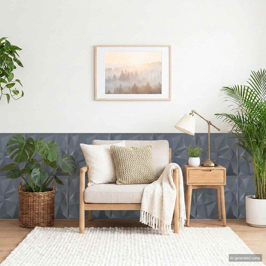 Wall Panels 48 pcs 50 x 50 cm Diamond Grey XPS Foam