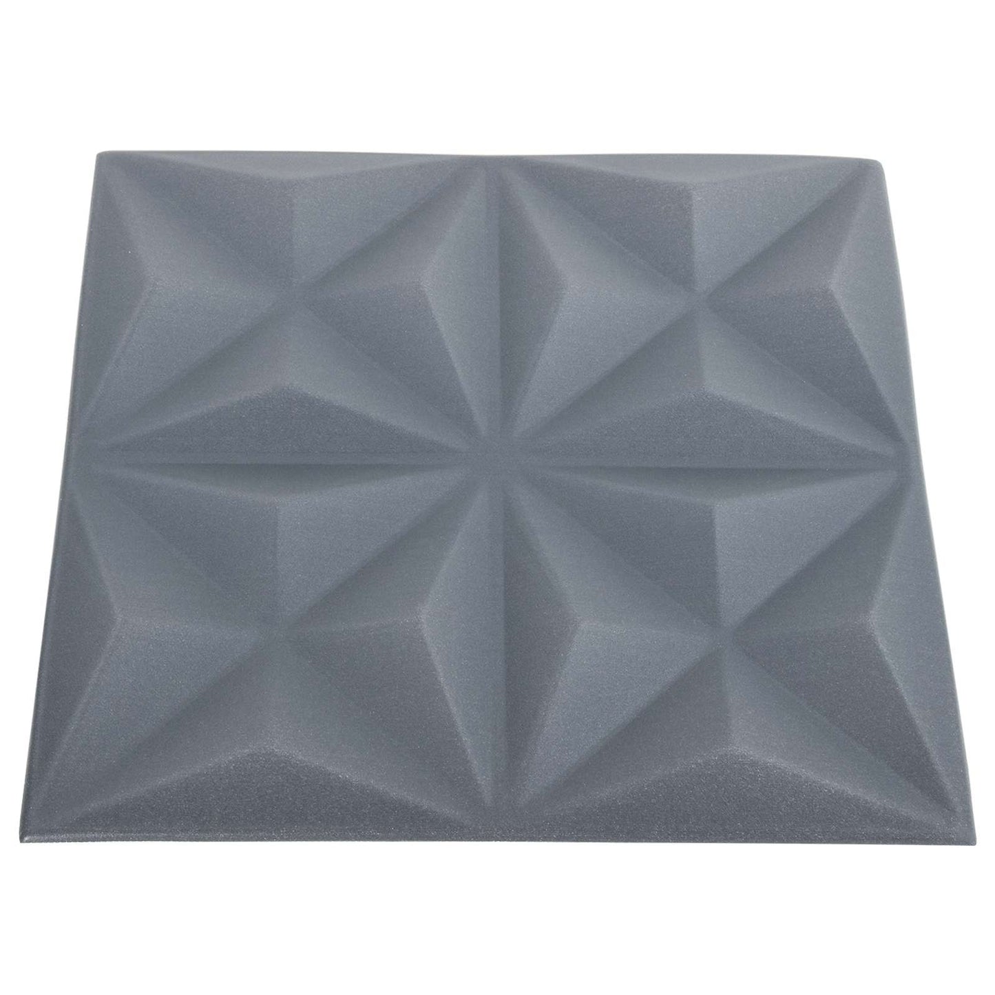 Wall Panels 24 pcs Origami Grey 50 x 50 cm XPS Foam
