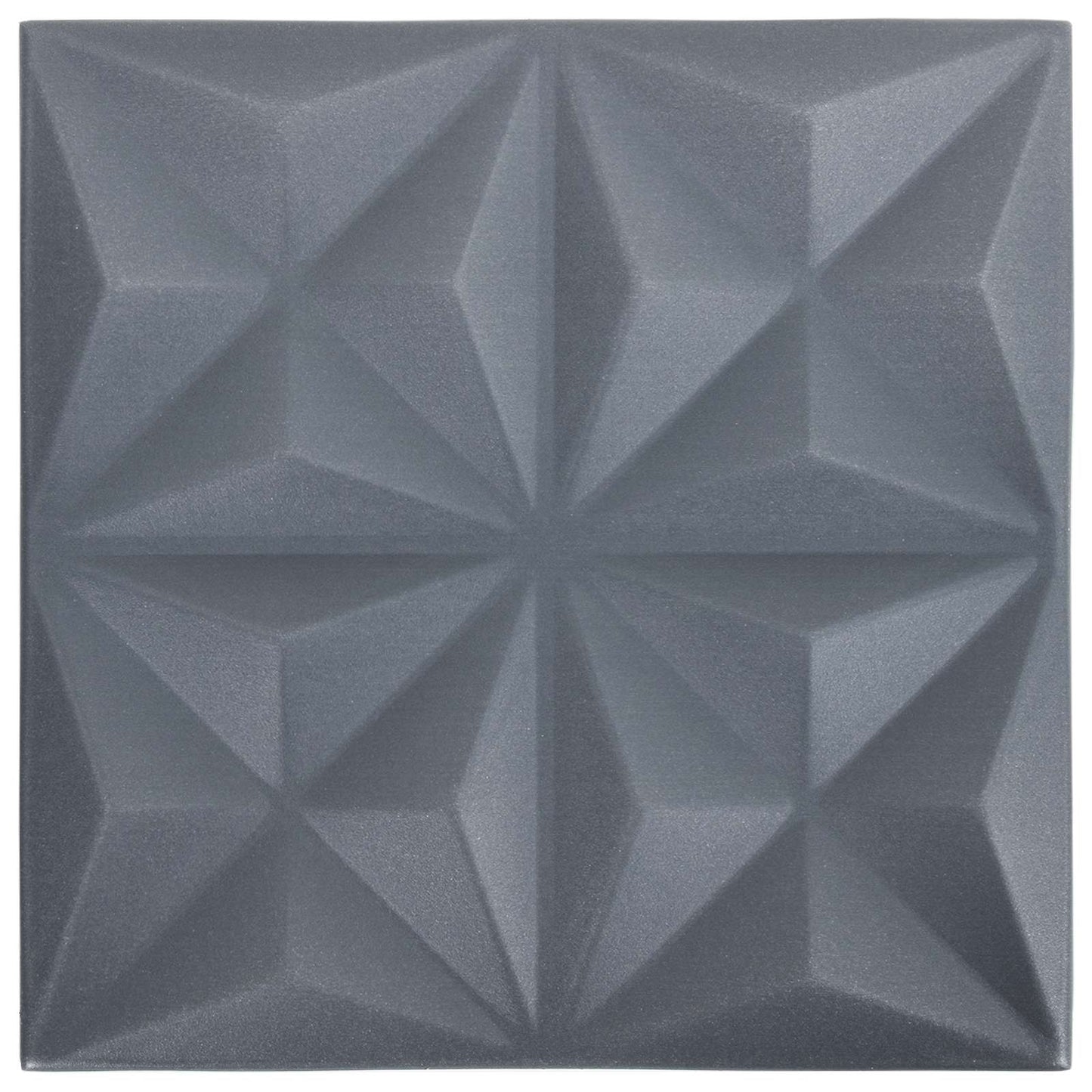Wall Panels 24 pcs Origami Grey 50 x 50 cm XPS Foam