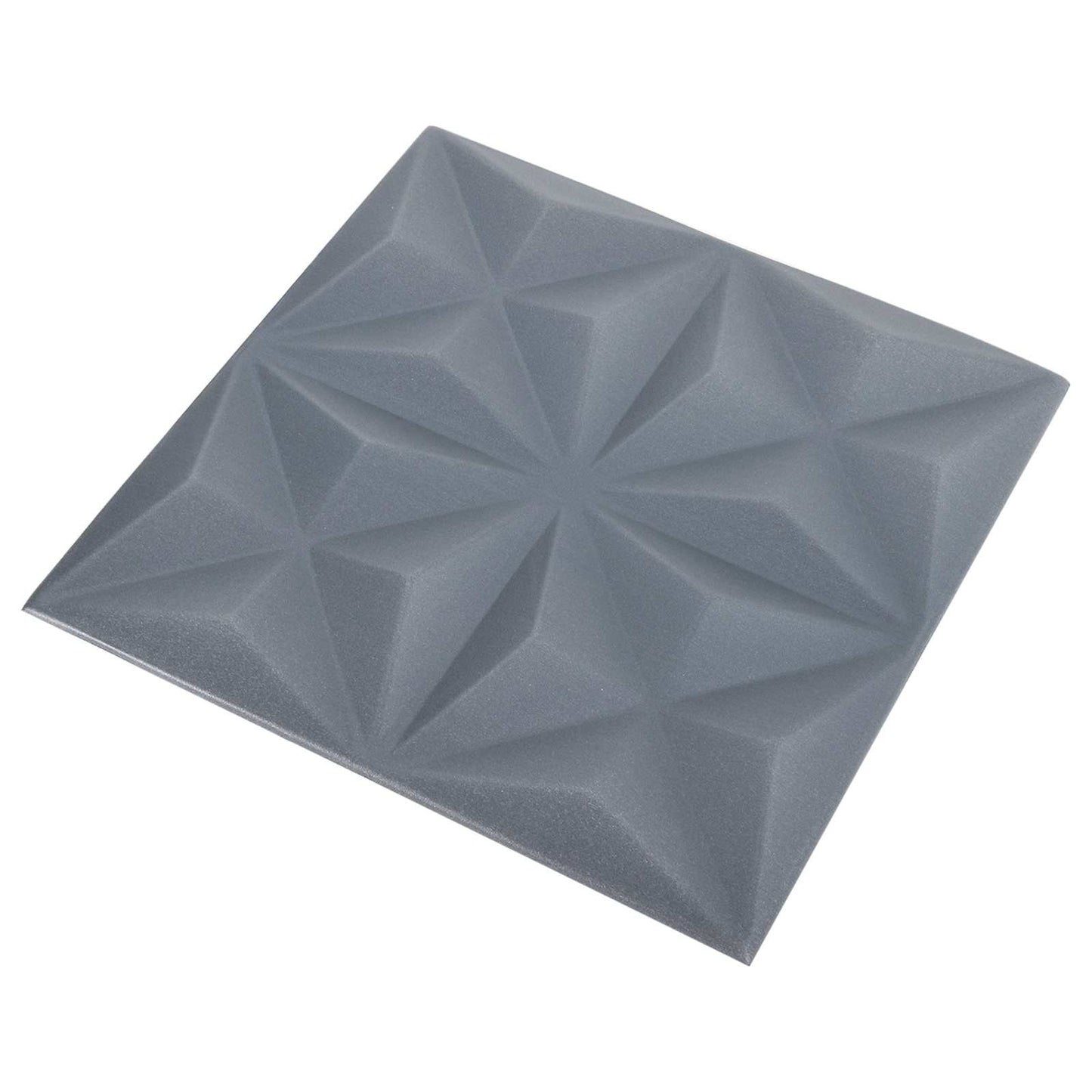 Wall Panels 48 pcs Origami Grey 50 x 50 cm XPS Foam
