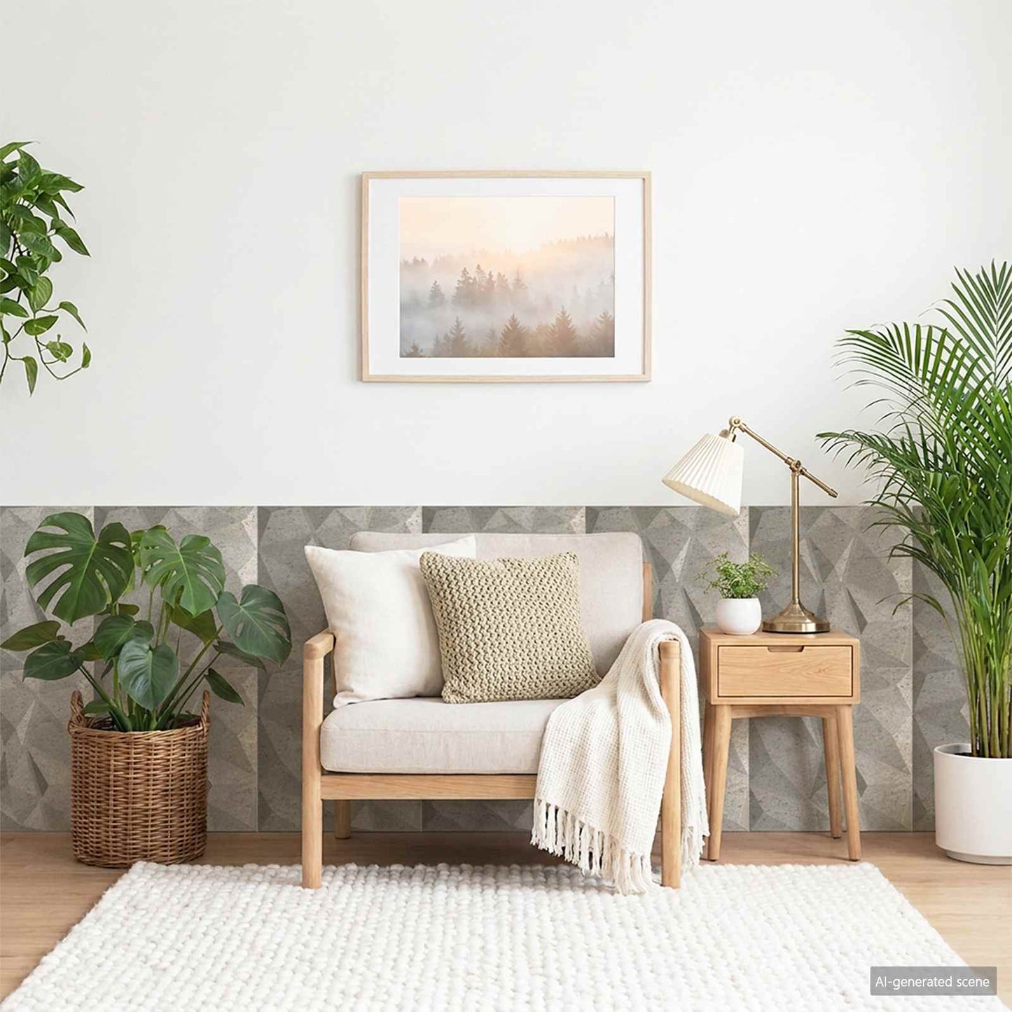 Wall Panels 24 pcs 50 x 50 cm Concrete Grey XPS Foam