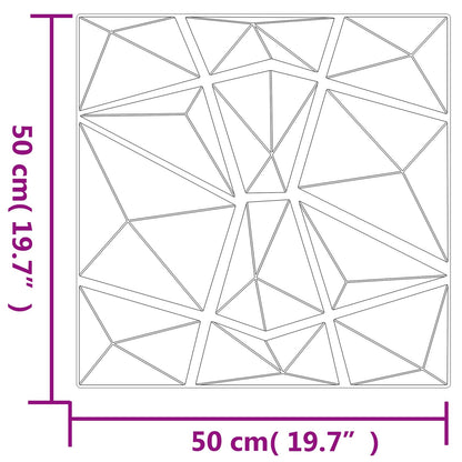 Wall Panels 24 pcs Concrete Grey 50 x 50 cm XPS Foam