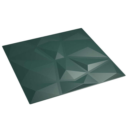 Wall Panels 24 pcs Green 50 x 50 cm XPS Foam