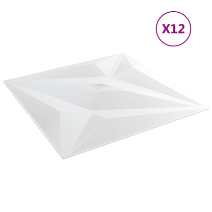Wall Panels Star 12 pcs White Star 50 x 50 cm XPS Foam