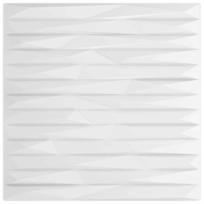 Wall Panels 24 pcs White Stone 50 x 50 cm XPS Foam
