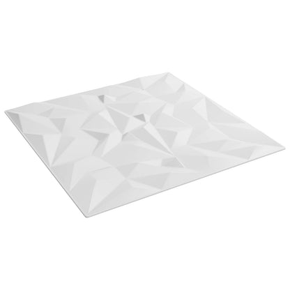 Wall Panels 24 pcs White 50 x 50 cm XPS Foam