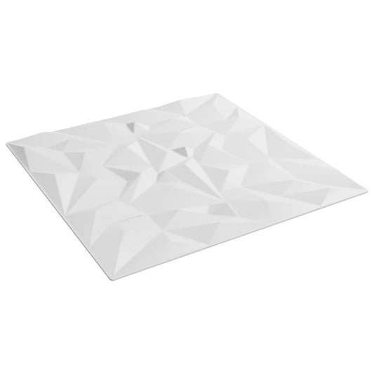 Wall Panels 24 pcs 50 x 50 cm White XPS Foam