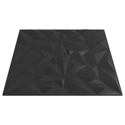 Wall Panels 24 pcs Black 50 x 50 cm XPS Foam