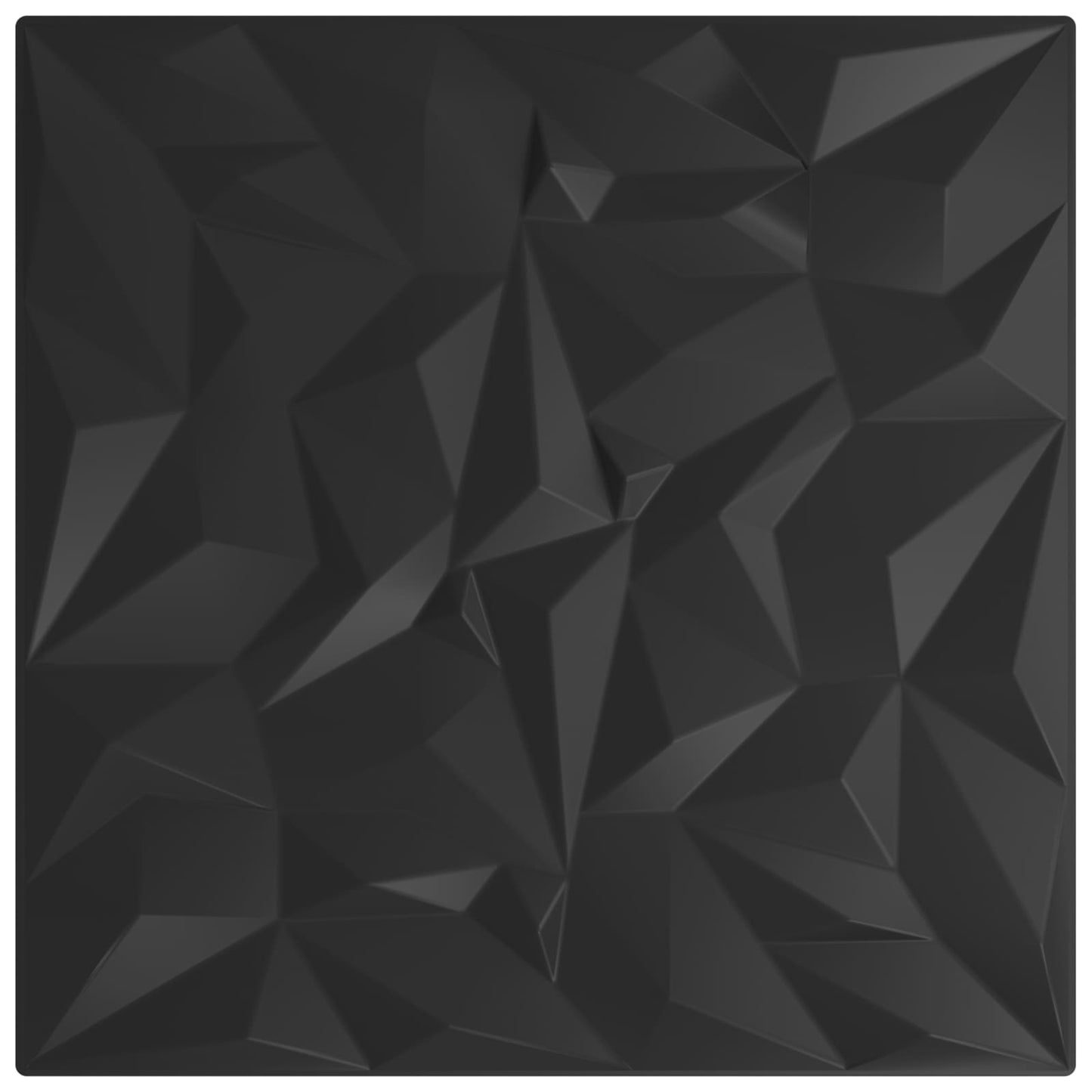 Wall Panels 48 pcs Black 50 x 50 cm XPS Foam