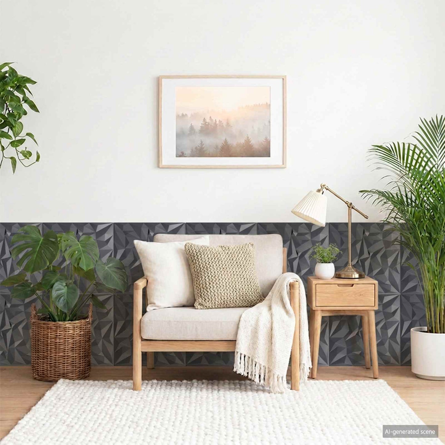 Wall Panels 24 pcs 50 x 50 cm Amethyst Grey XPS Foam