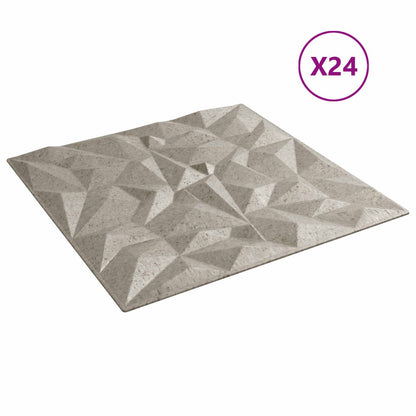 Wall Panels 24 pcs Amethyst Beton 50 x 50 cm XPS Foam
