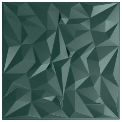 Wall Panels 48 pcs Amethyst Green 50 x 50 cm XPS Foam
