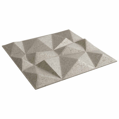 Wall Panels 12 pcs Diamond Beton 50 x 50 cm XPS Foam