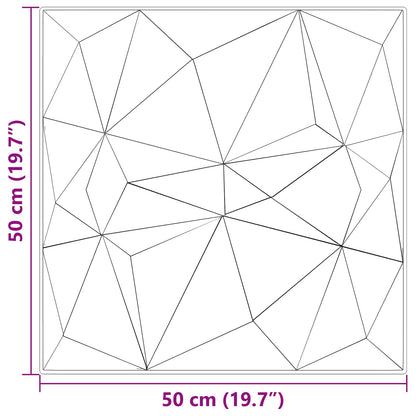 Wall Panels 12 pcs Diamond Beton 50 x 50 cm XPS Foam