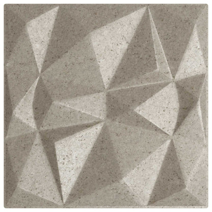 Wall Panels 12 pcs Diamond Beton 50 x 50 cm XPS Foam