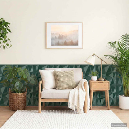 Wall Panels 12 pcs 50 x 50 cm Diamond Green XPS Foam